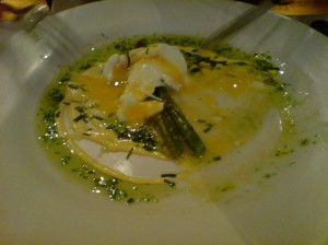 Asparagus, Parma ham and egg