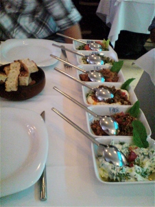 The selection of cold mezze